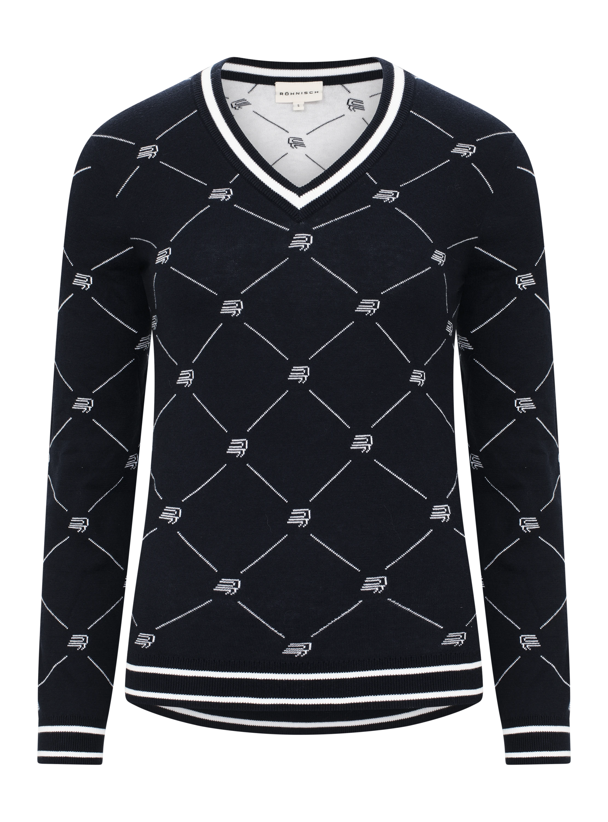 Adele Knitted R Check Peysa