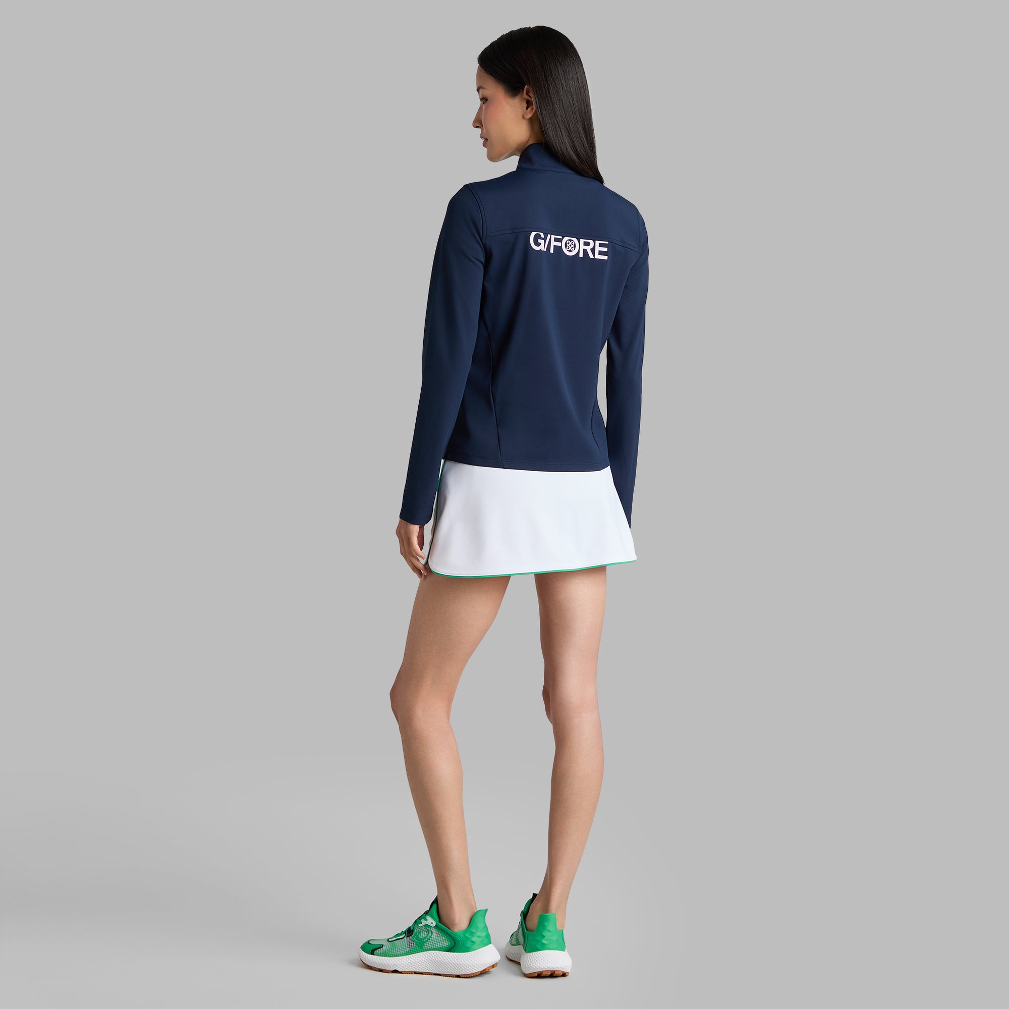 G/FORE LADIES BRUSHED BACK STRETCH QUARTER ZIP PULLOVER TWILIGHT