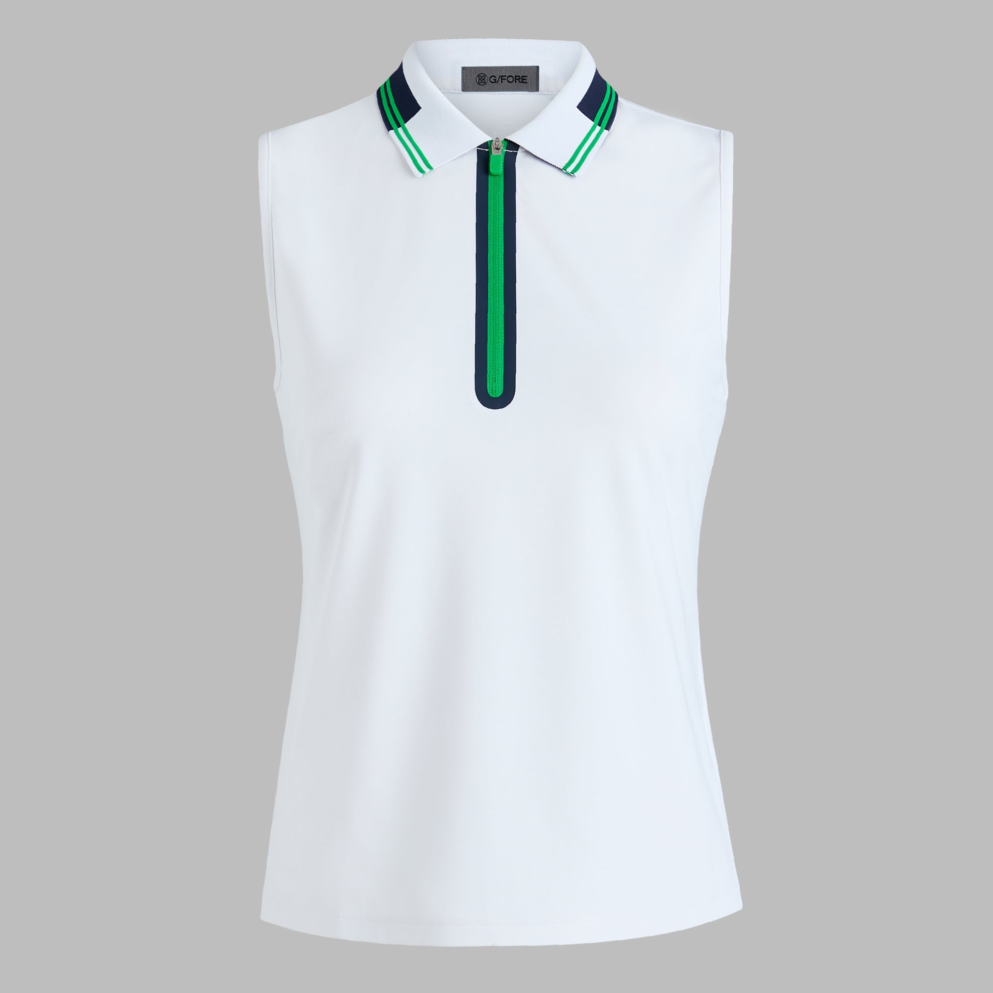 G/Fore Contrast Tech Pique Sleeveless Polo