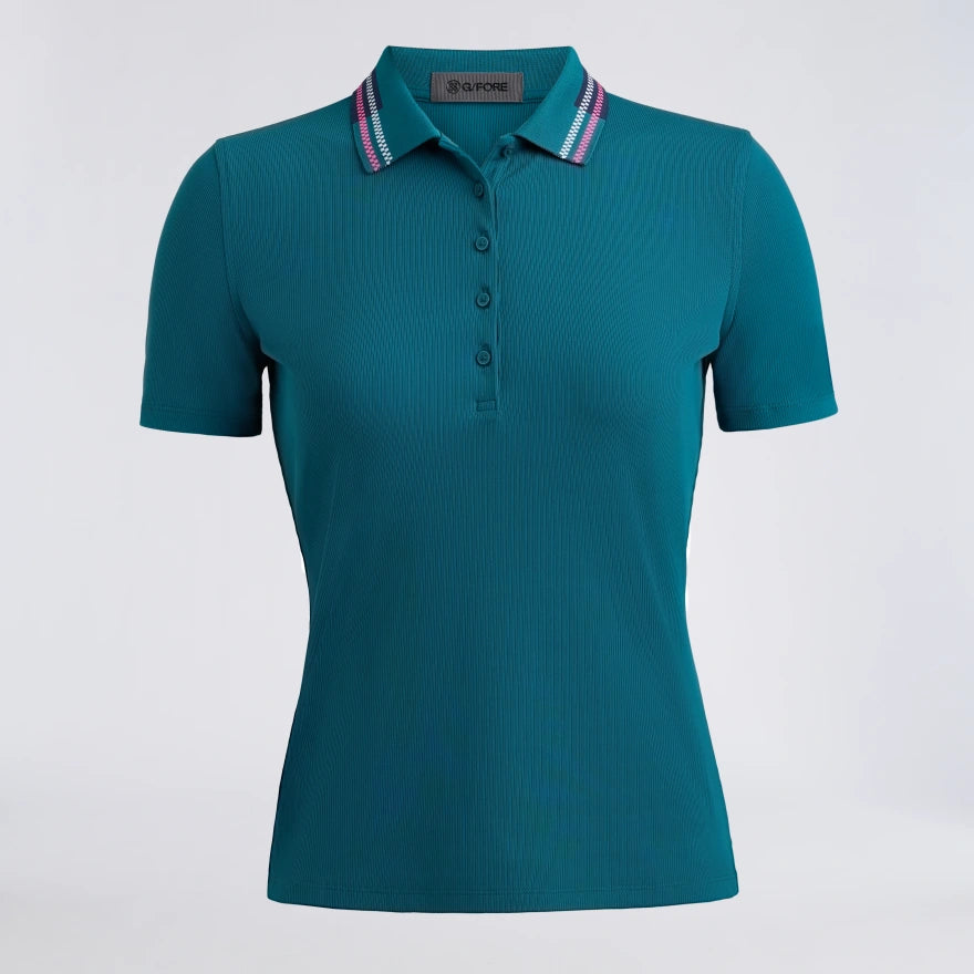 Ribbed Tech Nylon Polo