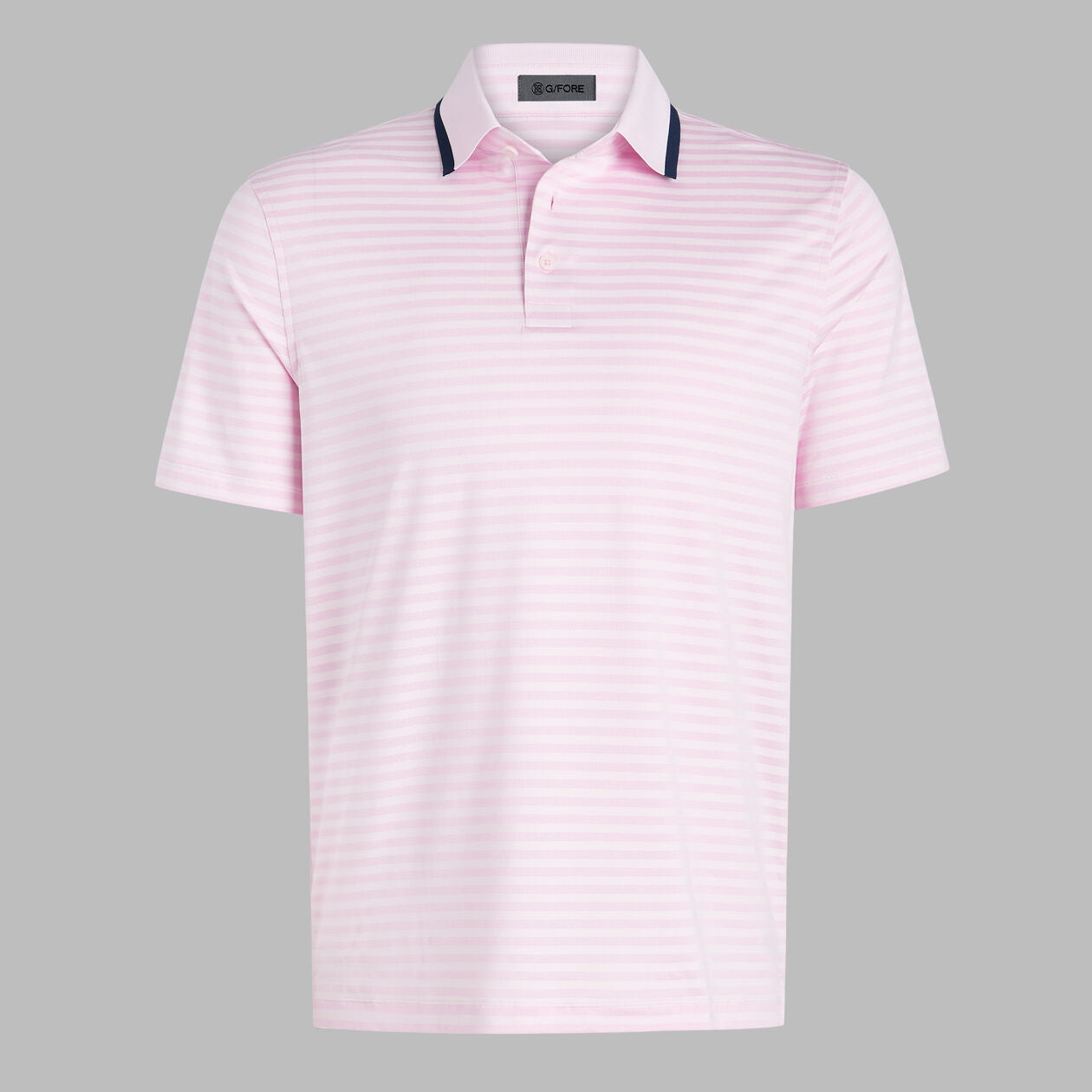 G/Fore Perforated Striped Jersey Polo