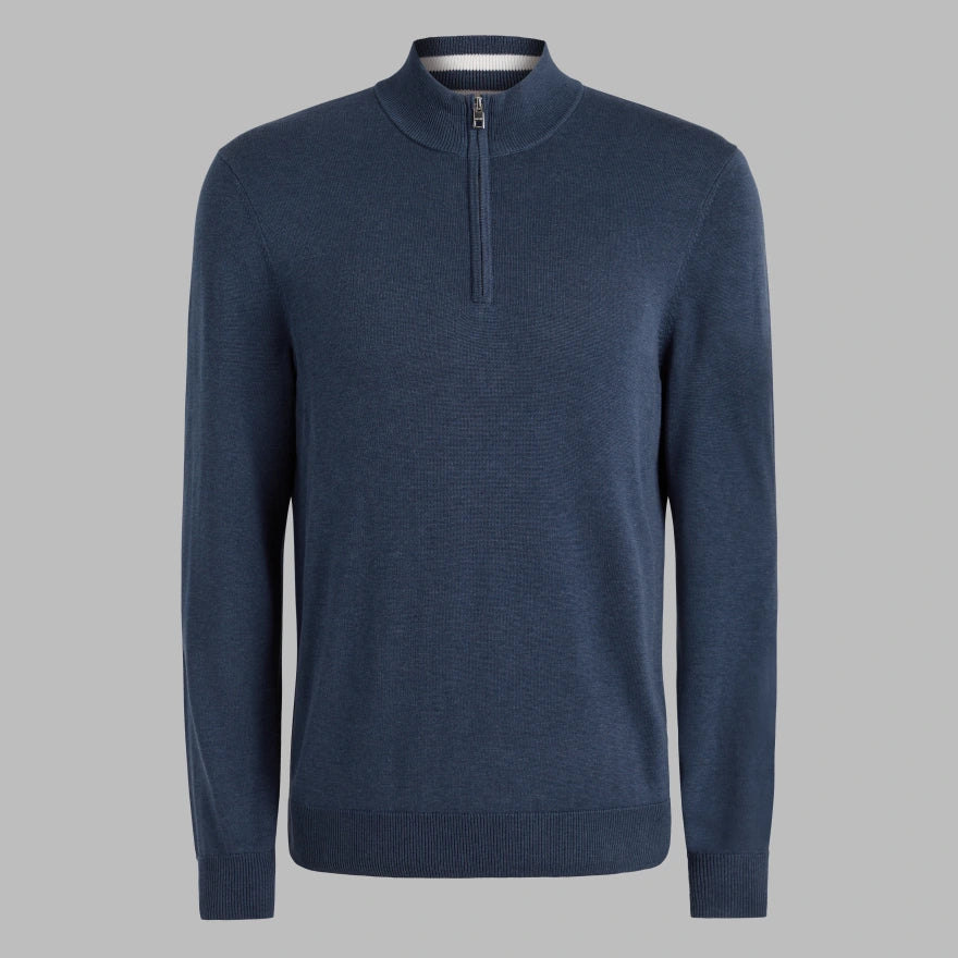 Cooling Cotton Quarter Zip Sweater