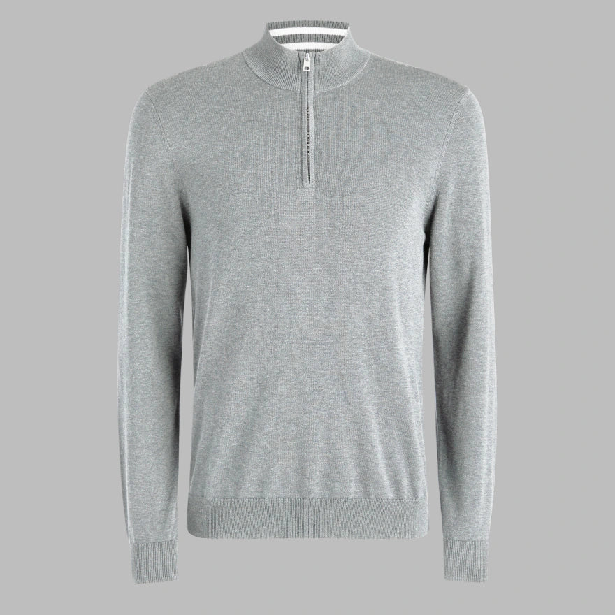 Cooling Cotton Quarter Zip Sweater