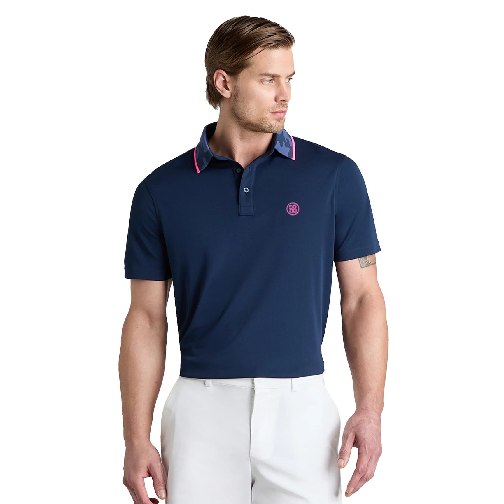G/Fore Camo Collar Performance Pique Polo