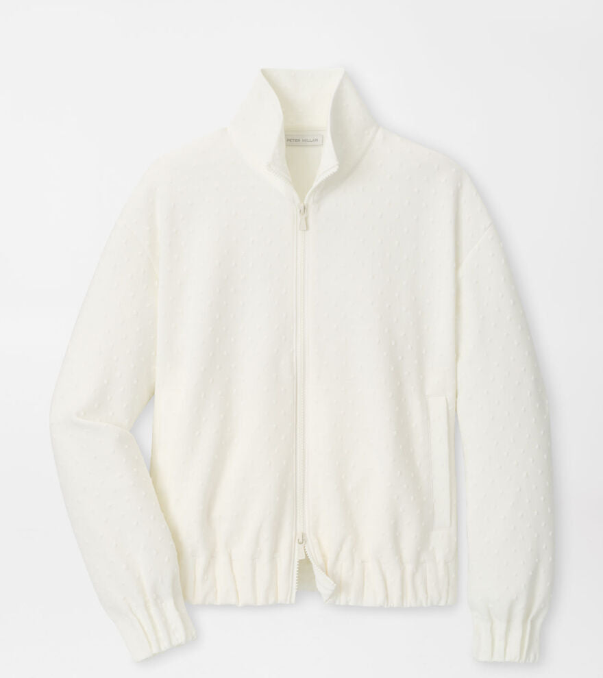 Peter Millar Flora Knit Swiss Dot Jacquard Full Zip