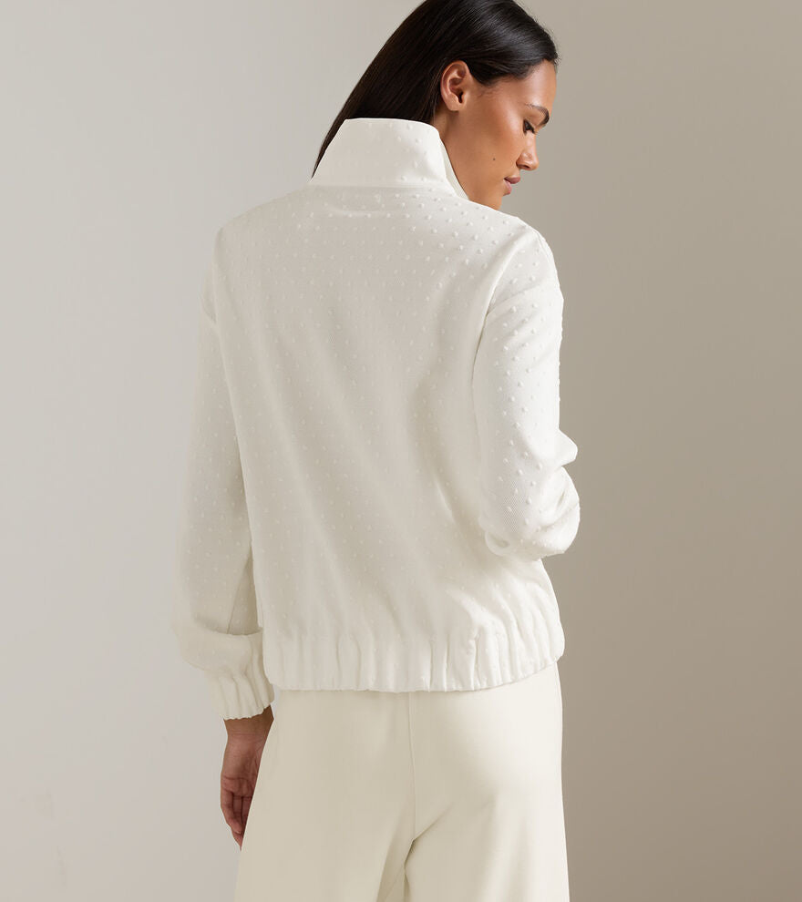 Peter Millar Flora Knit Swiss Dot Jacquard Full Zip