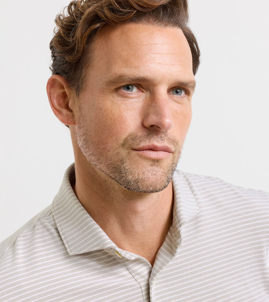 Peter Millar Albatross Stripe Pique Polo