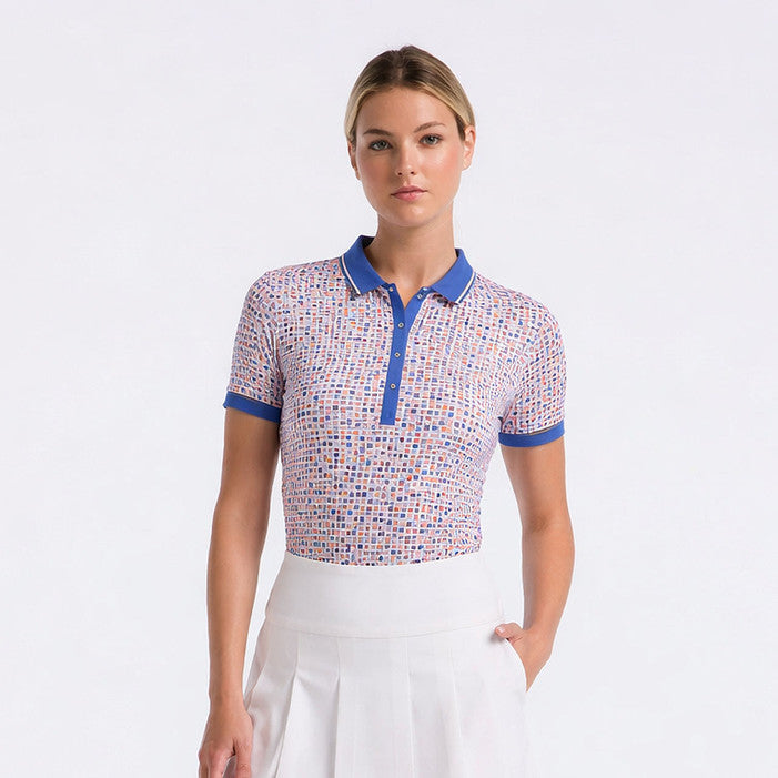 Pengiun Color Theory Gingham Polo