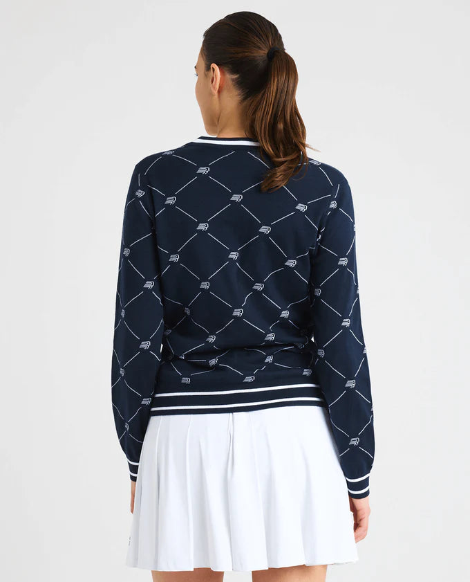 Adele Knitted R Check Peysa