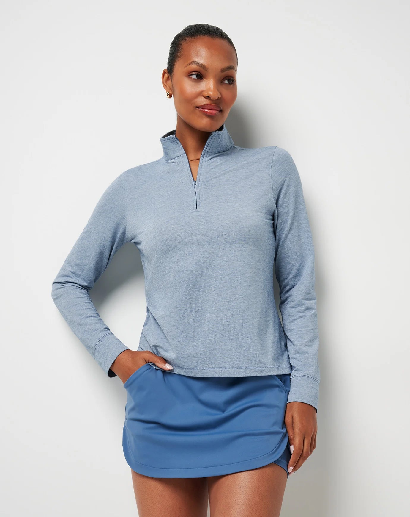 Travis Mathew Featherweight Active Zip LS peysa