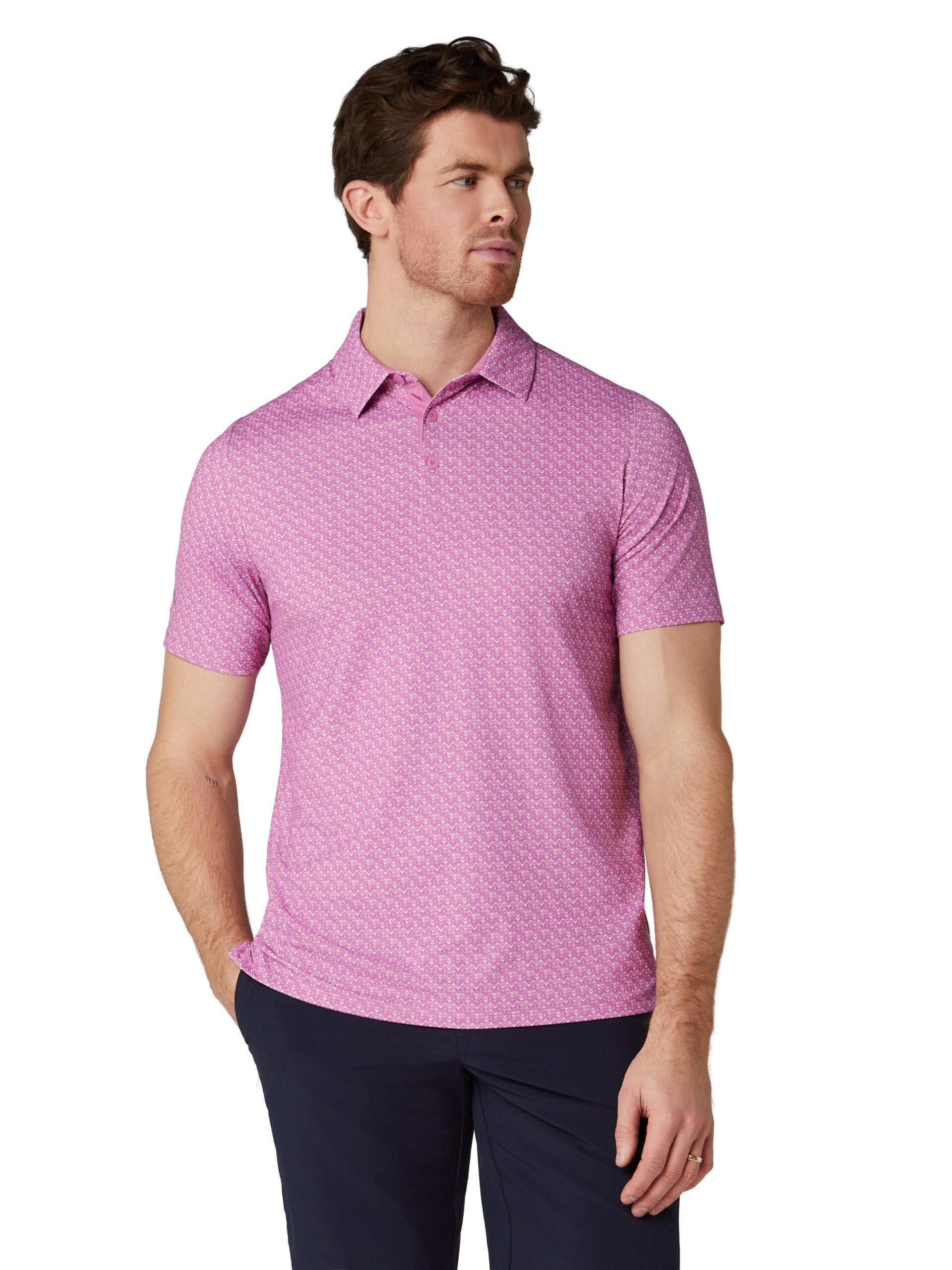 Callaway Timeless Chev Print Polo