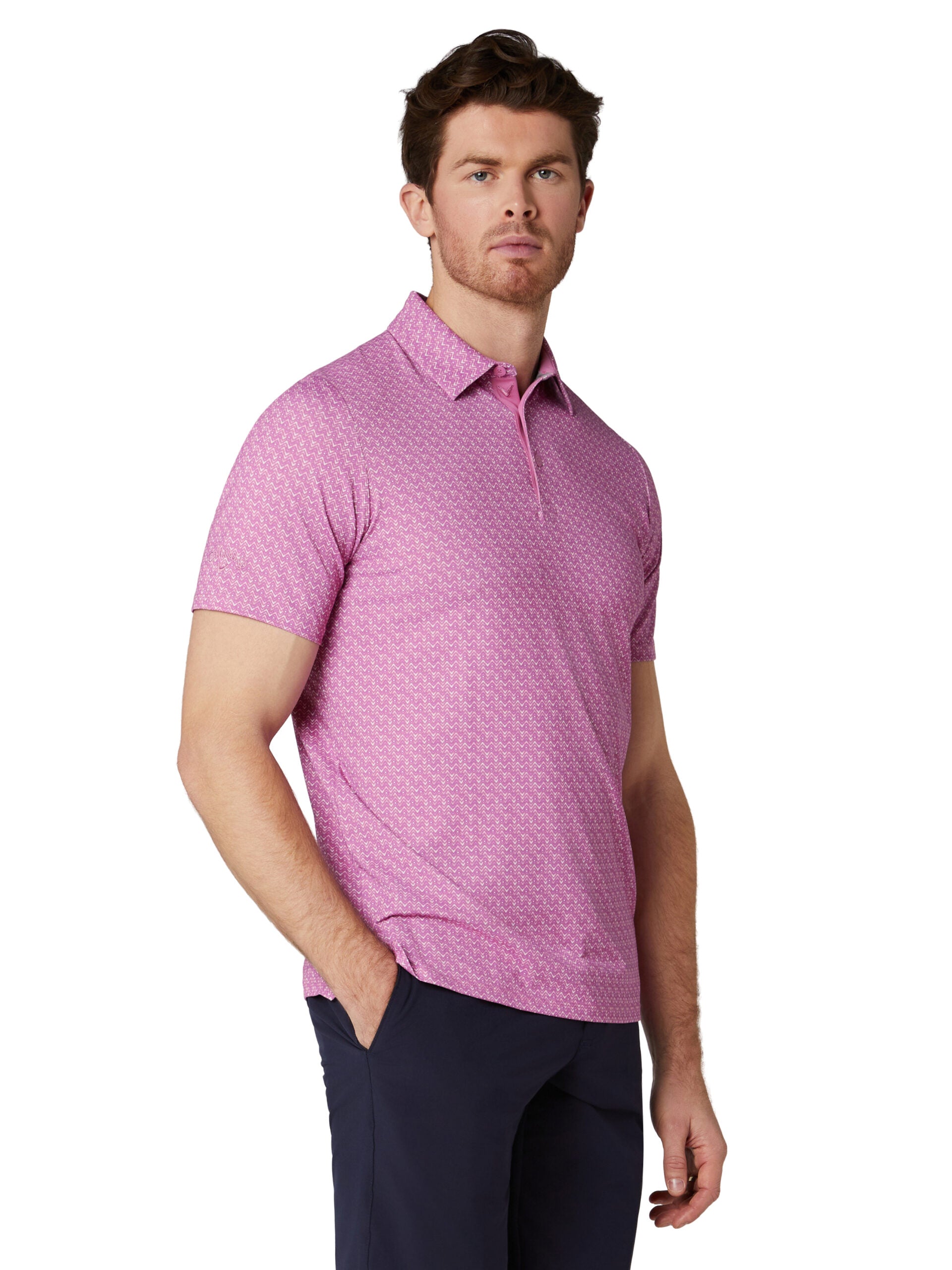 Callaway Timeless Chev Print Polo