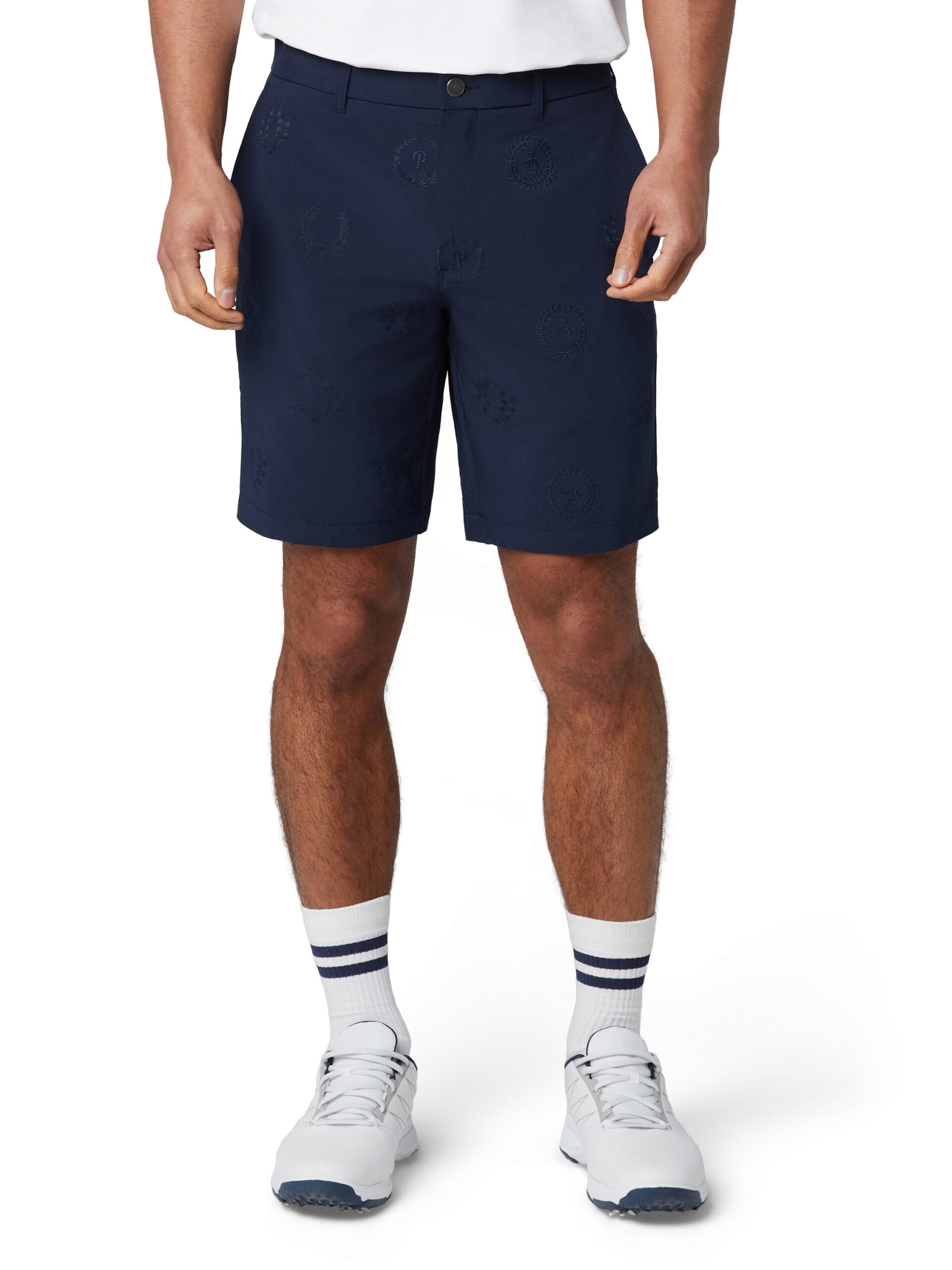 Penguin FF Victory Crest Embroided Shorts BLACK IRIS