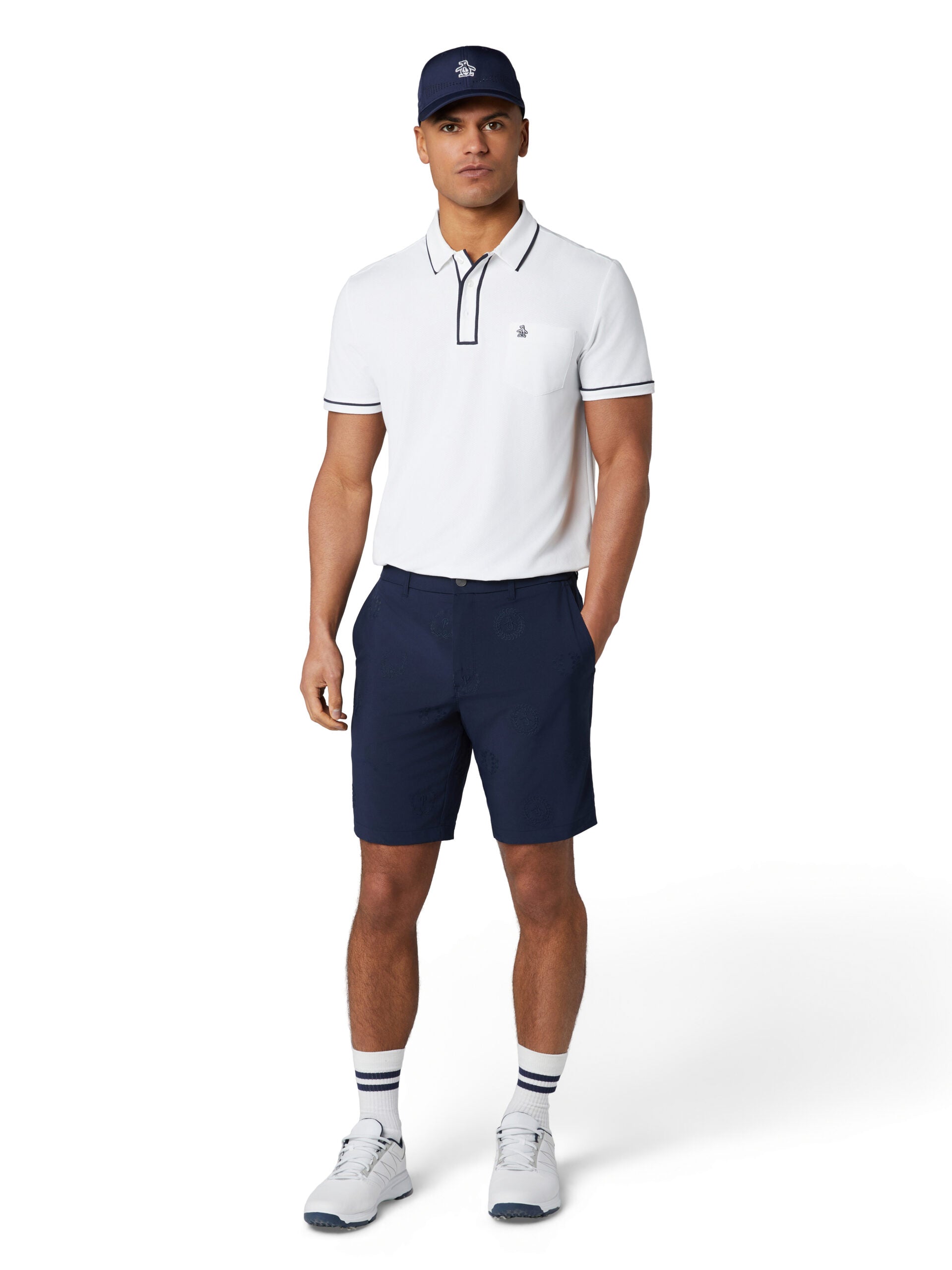 Penguin FF Victory Crest Embroided Shorts BLACK IRIS