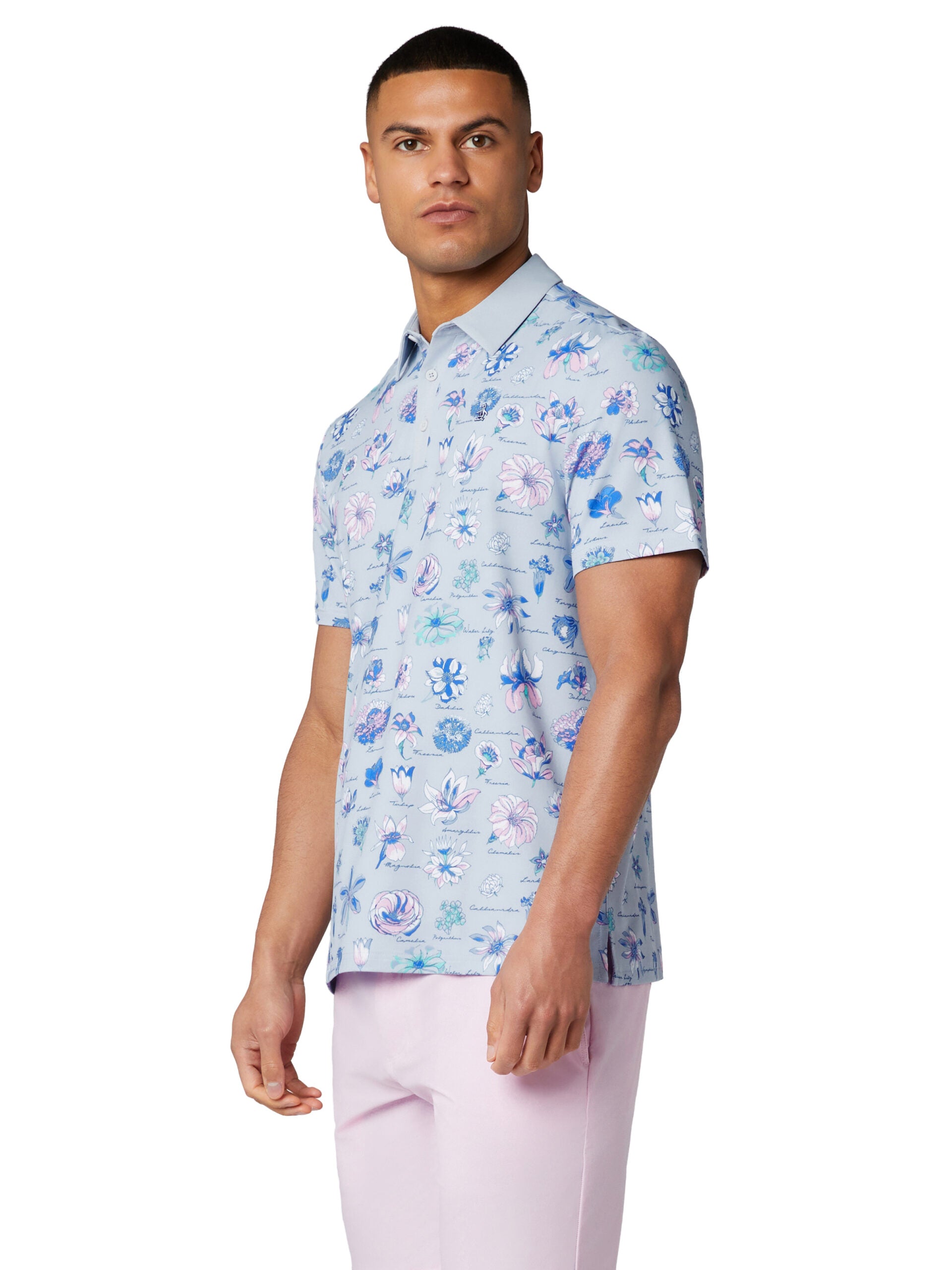 Penguin Textbook Floral Polo