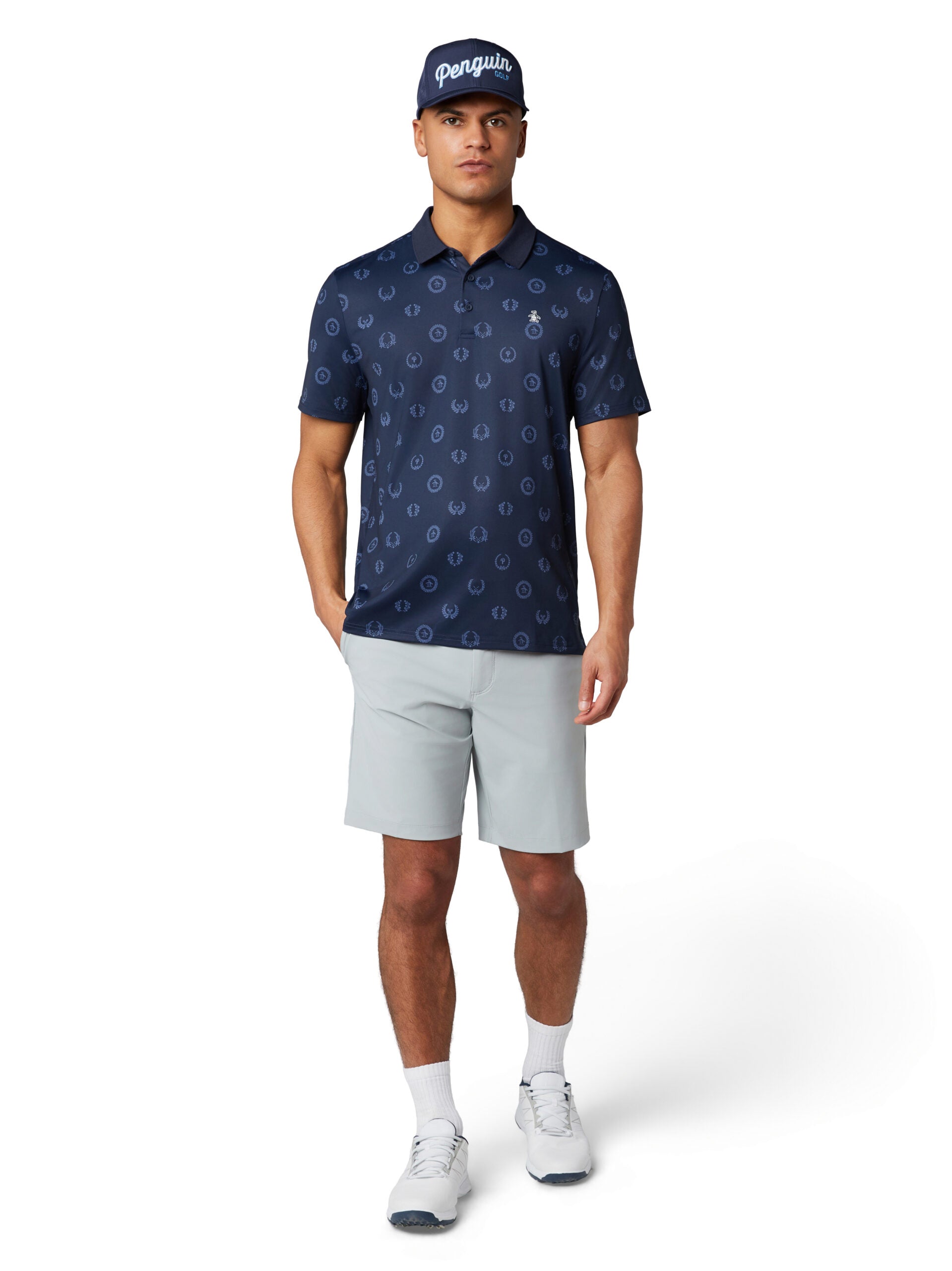 Penguin Victory Crest Printed Polo