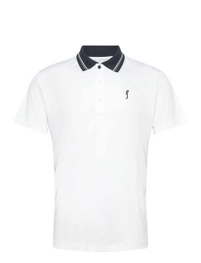 RS Sports Mens Performance Court Polo Striped Collar